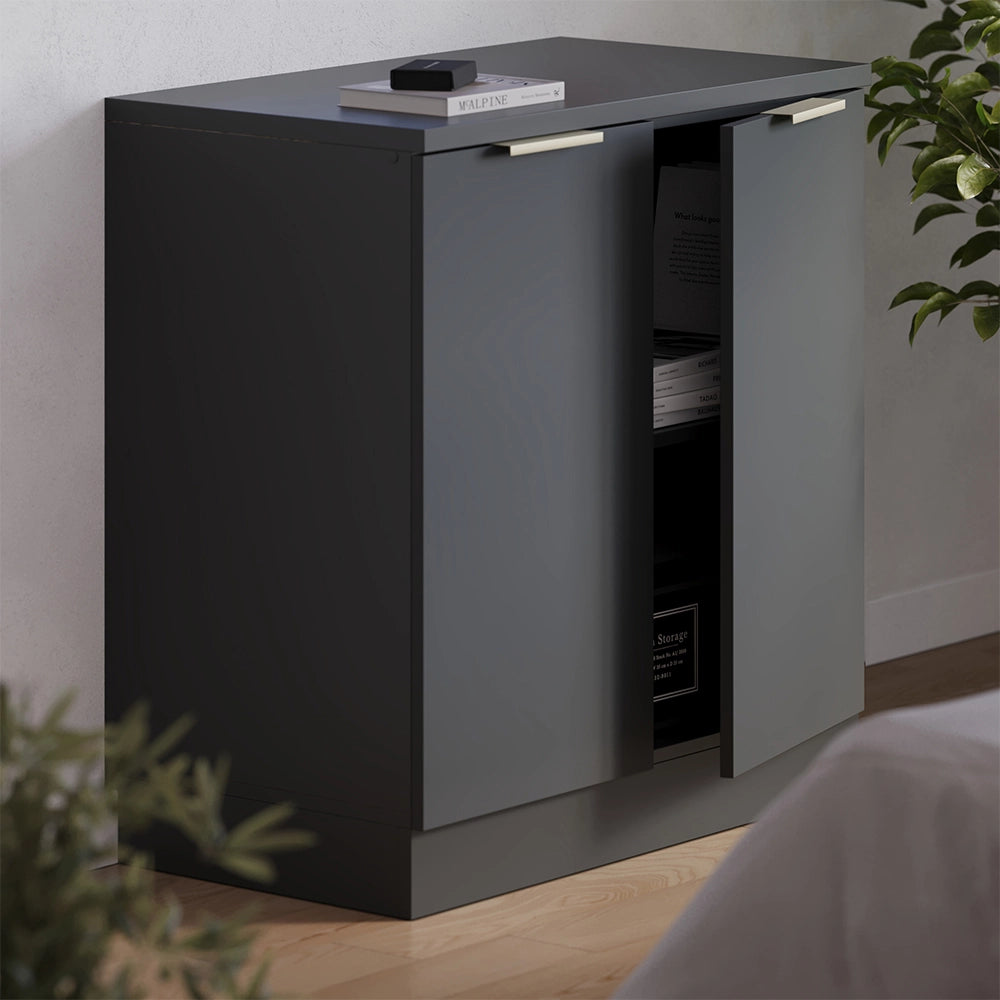 Mobile per mansarda Rion Antracite-oro/Antracite 80 x 83.8 cm senza inclinazione con 2 ante Vicco