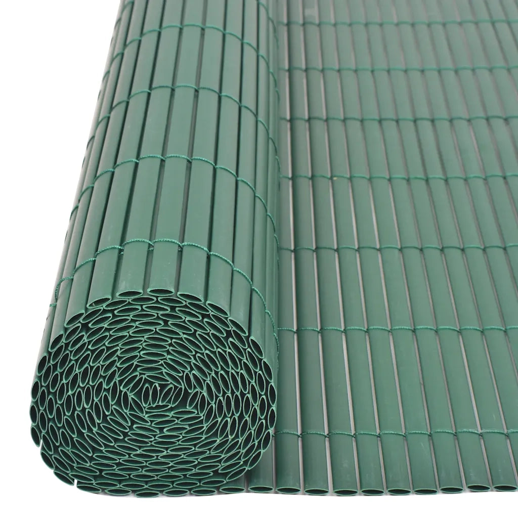 Recinzione da Giardino a Doppio Lato in PVC 90x500 cm Verde 43628