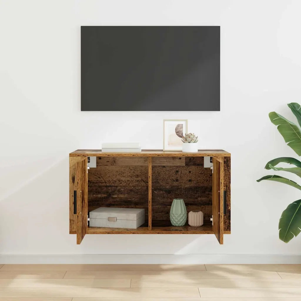 Mobile TV da Parete | Armadietto TV | Mobile Porta TV Legno vecchio 80 x 34,5 x 40 cm