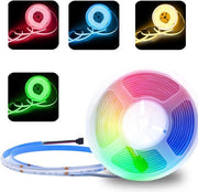 Striscia LED RGBW a Cob 24V senza riflessi - Risoluzione luminosa flessibile - 5M - Bianco caldo