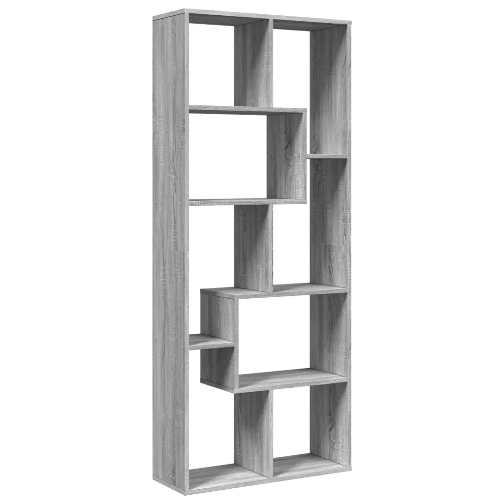 Libreria Divisorio Grigio Sonoma 67x25x161,5 cm in Truciolato 858080