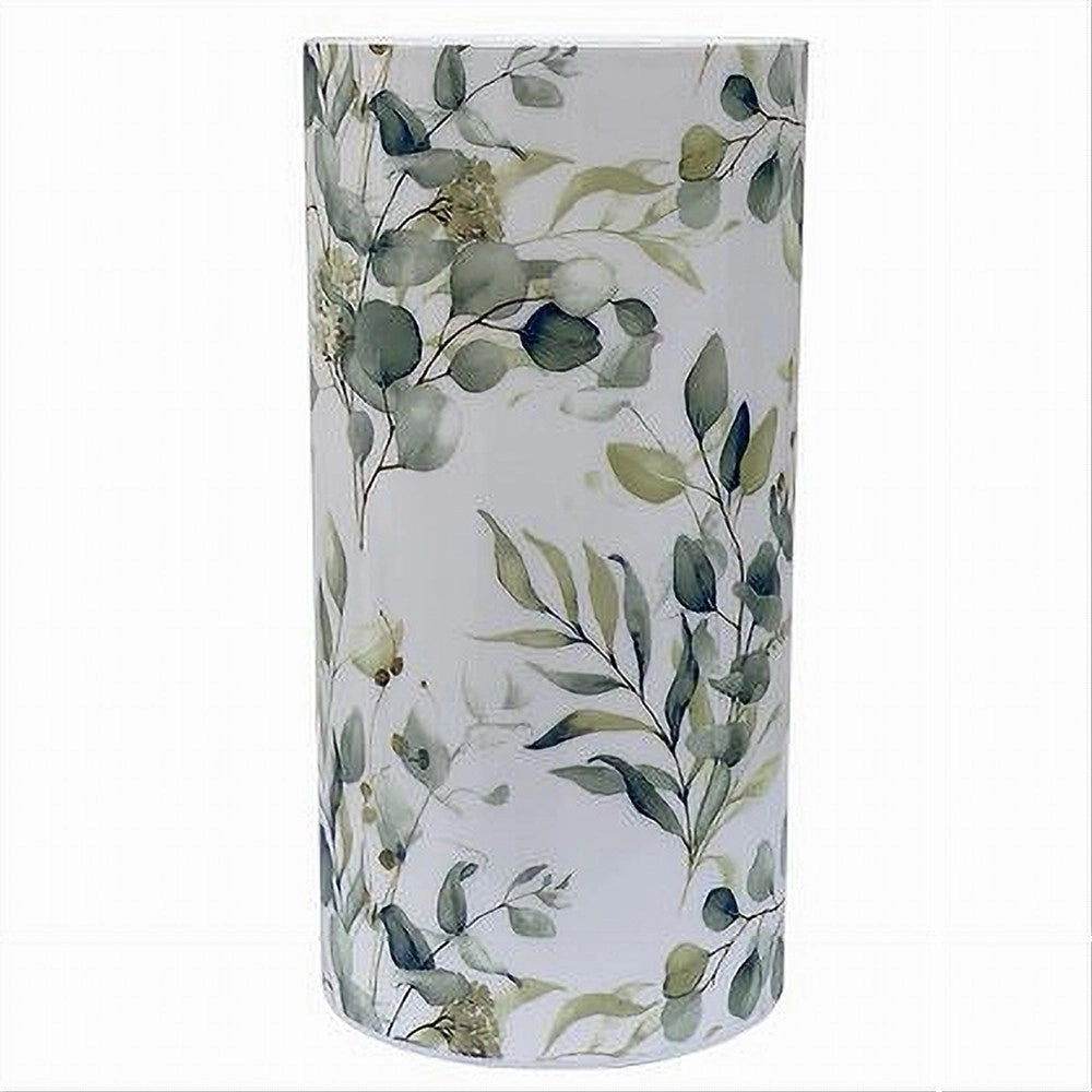 Trade Shop - Bicchiere Porta Spazzolino Dentifricio Accessori Arredo Bagno Fiori Foglie 87054 -