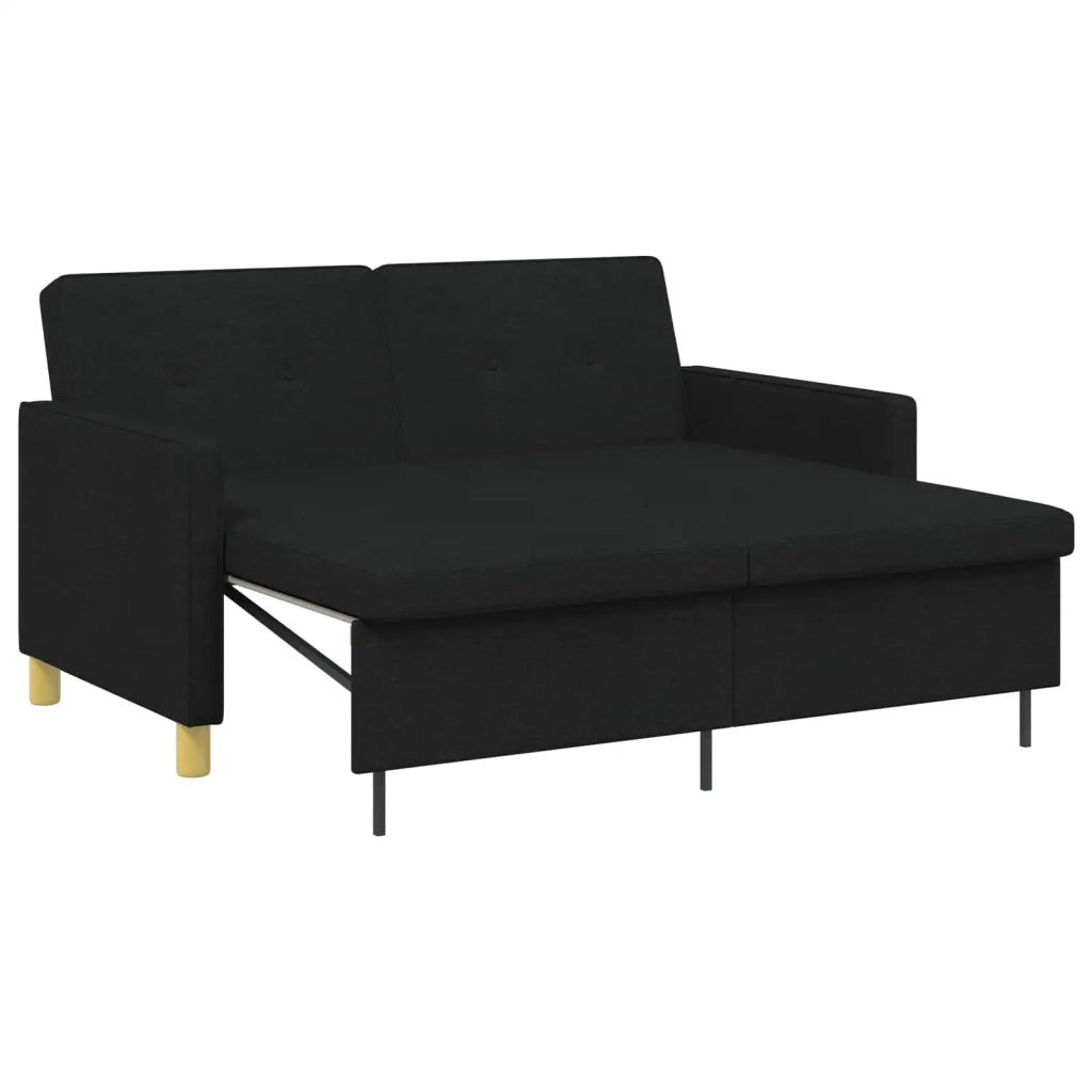 Divano Letto Estraibile Nero Tessuto