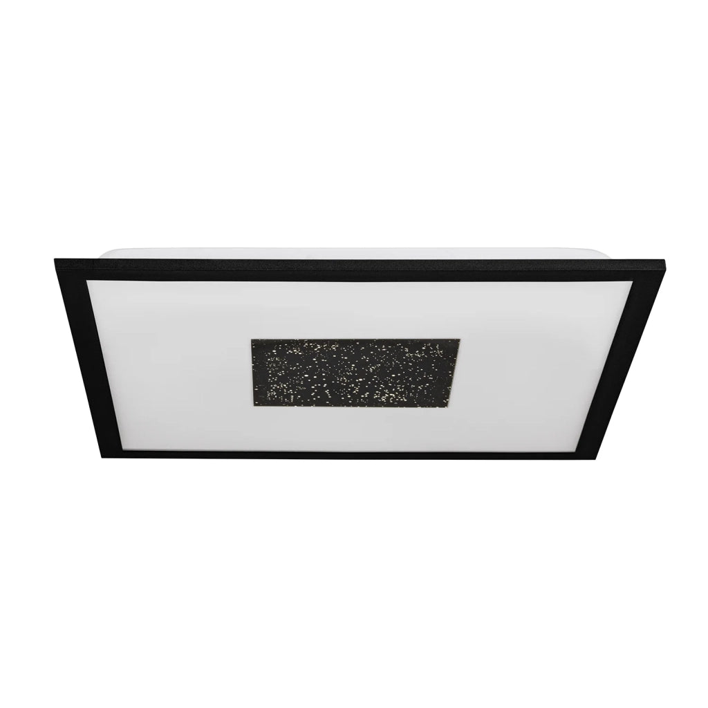 Plafoniera Contemporanea Marmorata Alluminio Nero Luce Led Integrato 19W