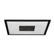Plafoniera Contemporanea Marmorata Alluminio Nero Luce Led Integrato 19W
