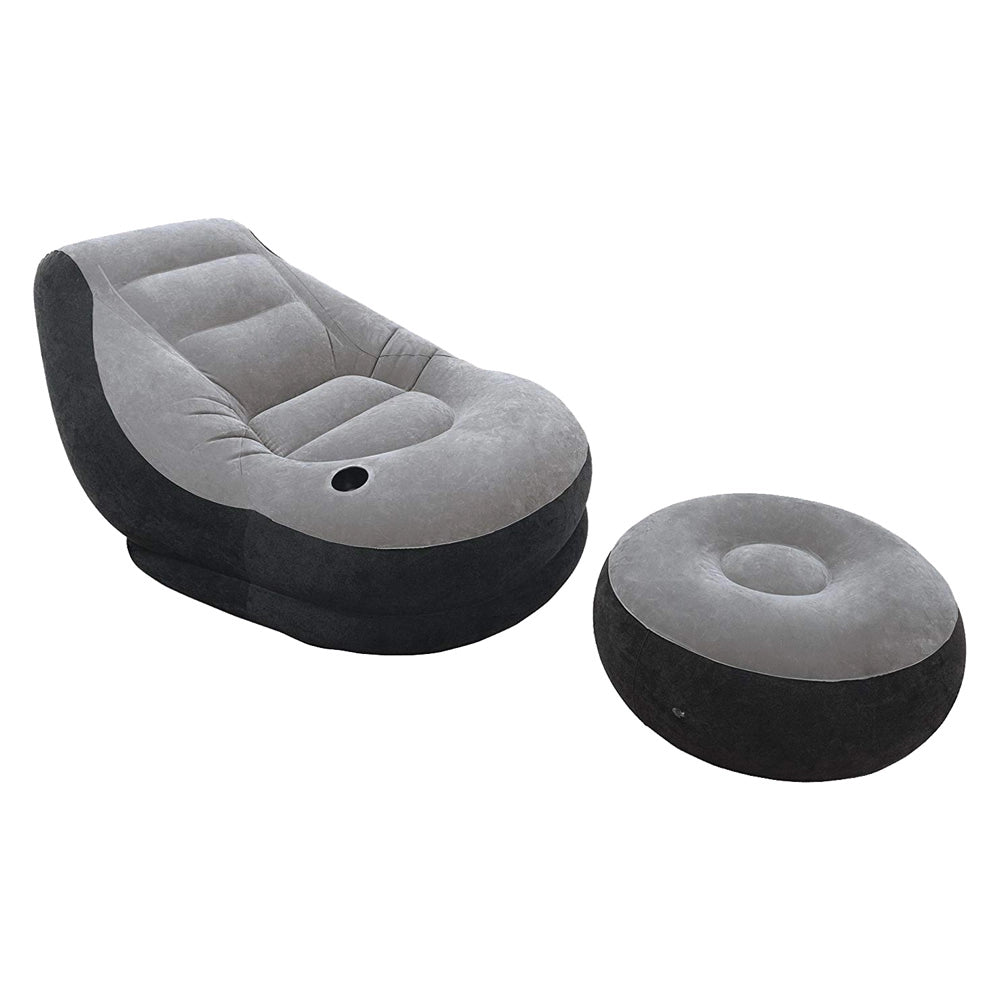 POLTRONCINA AIRBED 'LOUNGE' CON POUFF cm 99 x 130 x 76  - INTEX