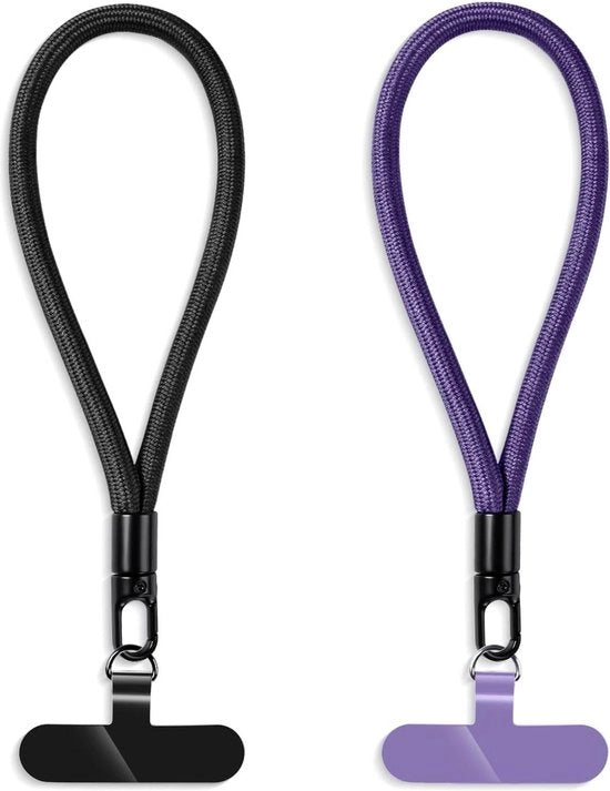 Set di catena per telefono regolabile universale - blu e nero - guida per telefono con supporti