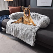 Matrice per cani, Impermeabile e Calmante, Protezione per il letto del cane, Cuscino per cani grandi e medi, Letto per cani lavabile con rotolo di schiuma, Marrone, Dimensione L