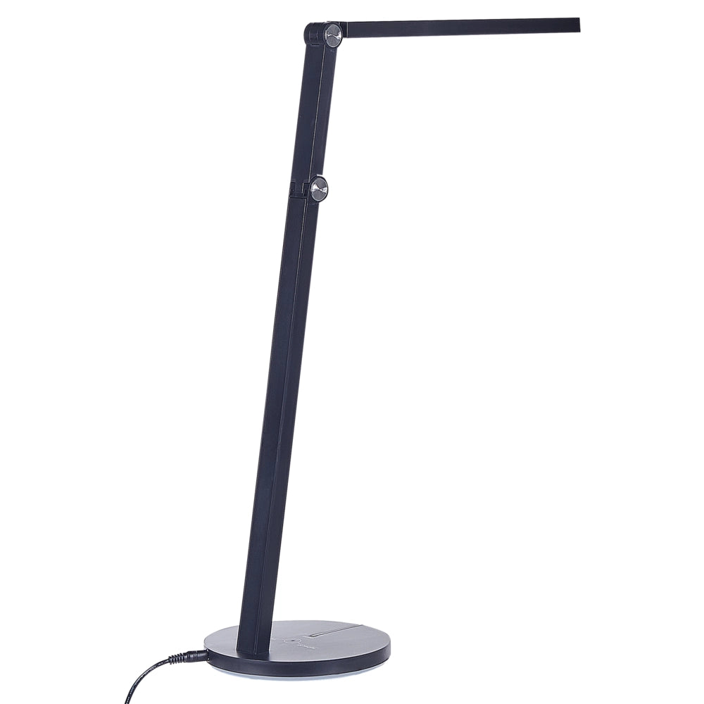 Lampada da scrivania nera a LED e tocco touch con luce d'intensità variabile e braccio regolabile stile moderno ufficio cameretta