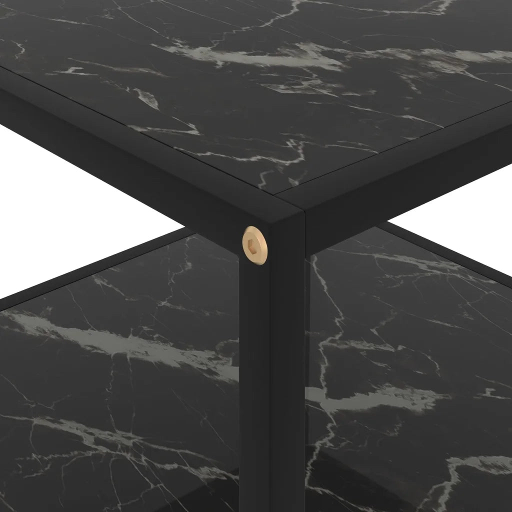 322890 Coffee Table Black 60x60x35 cm Tempered Glass cod mxl 24960