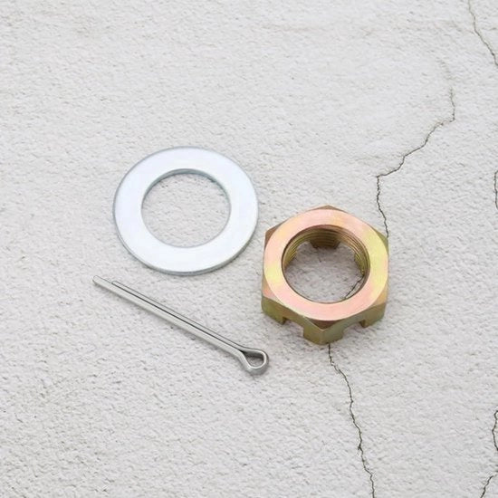 Kit di attrezzi per 2 set 1 "Penne di asse in acciaio di carbonio per lavatrici 58 cm lunghe compatibili con 1" Asse di trasmissione per camper, rimorchi e lavatrici per veicoli