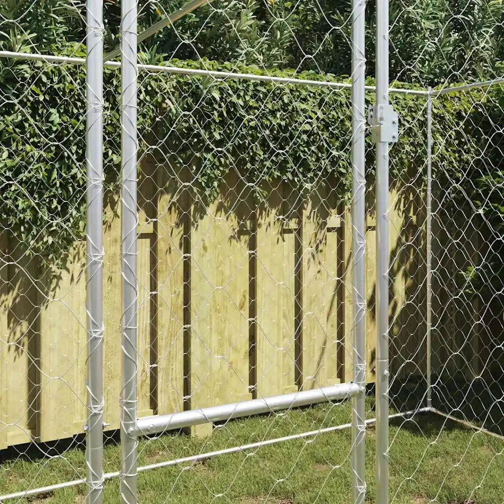 Gabbia per cani Argento 400 x 200 x 200 cm Acciaio zincato