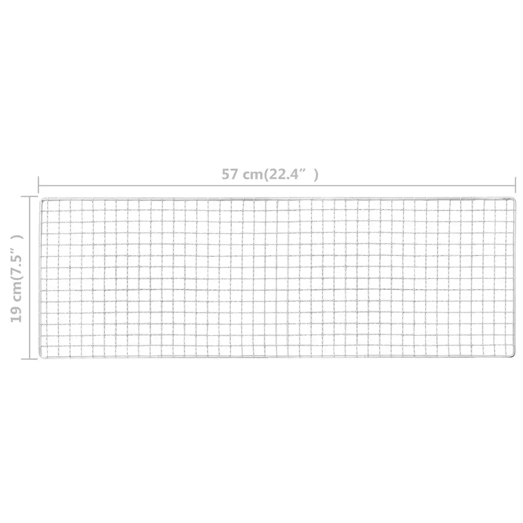 Griglia Barbecue da Campeggio Portatile 60x22,5x33cm 46610