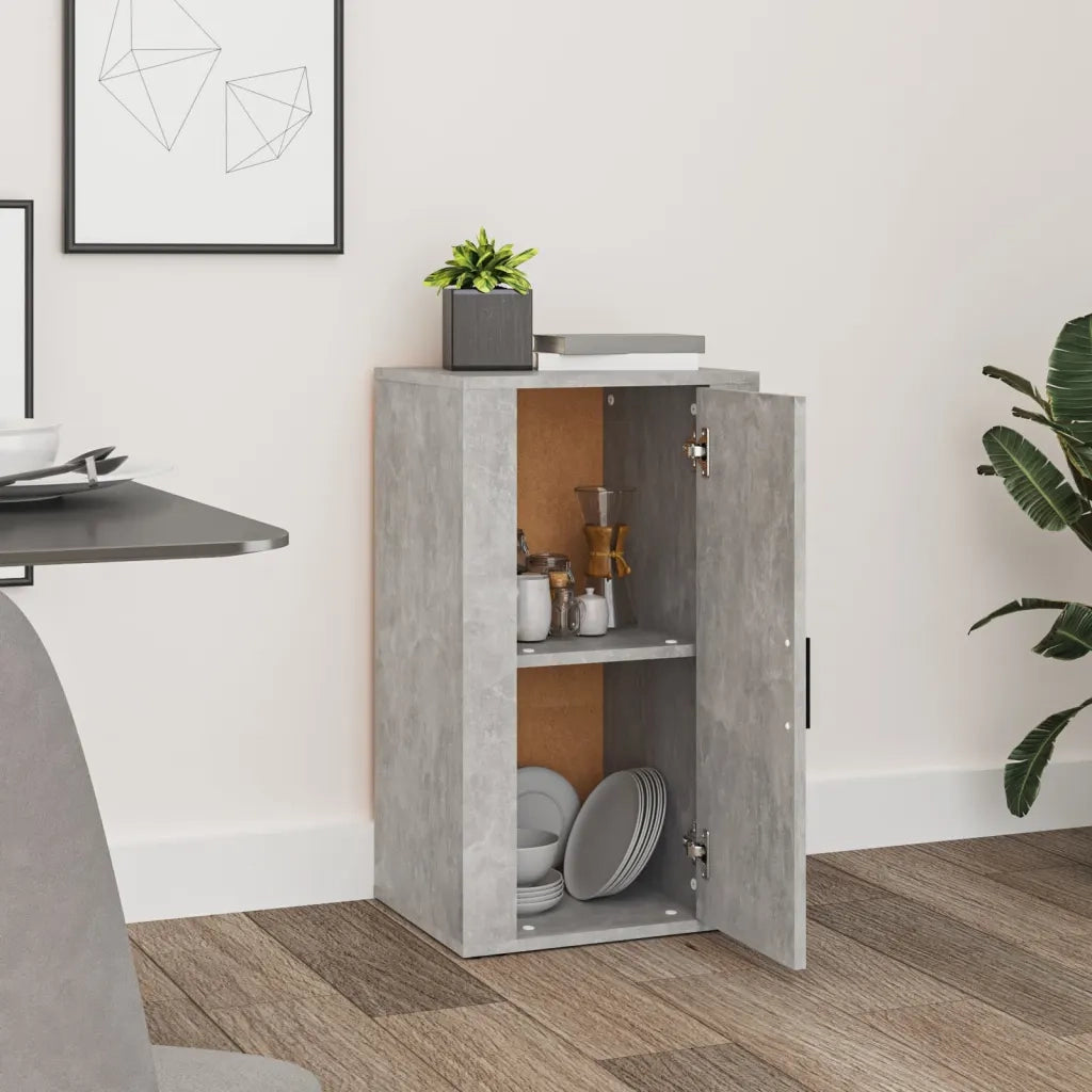 Credenza Grigio Cemento 40x33x70 cm in Legno Multistrato 819416