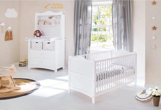 Kit di inizio - Arredamento della camera dei bambini - Kit da letto per bambini - Da costruire fino al letto junior - 146x76x85 cm letto per bambini, 103x77x180 cm unità