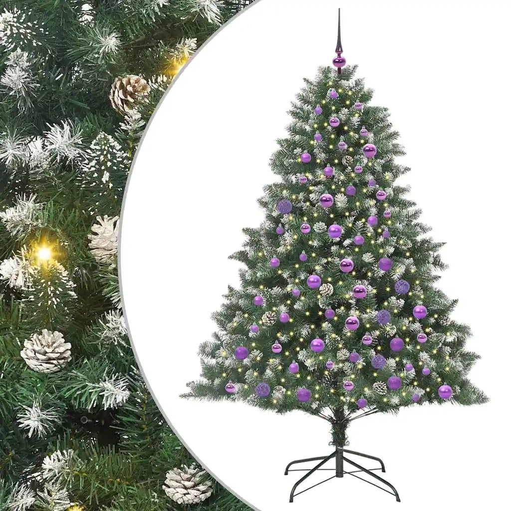 Albero di Natale artificiale con 300 LED Verde 180 cm 3395239