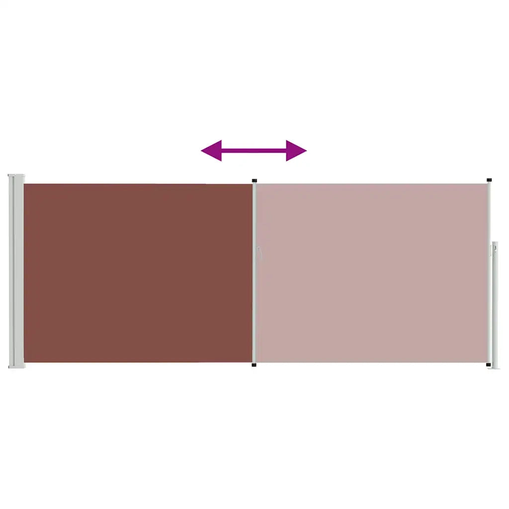 Tenda da Sole | Tenda parasole Laterale Retrattile 120 x 300 cm Marrone