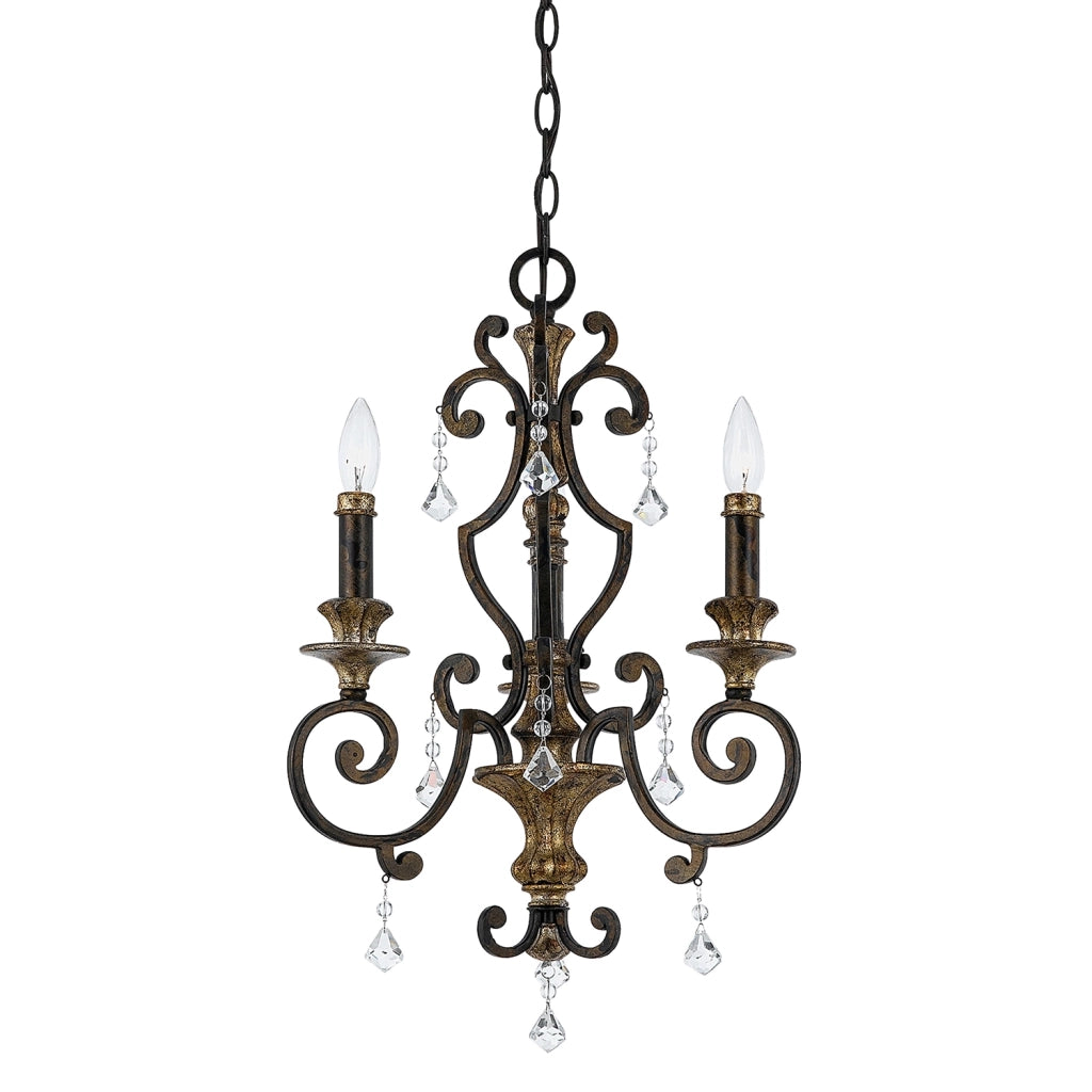 Lampadario Classico Marquette Acciaio Bronzo Heirloom 3 Luci E14