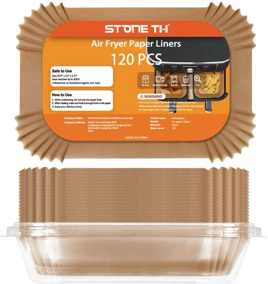 120 pezzi di carta per forno aeree Dual, carta per forno aeree con doppia camera con rivestimento interno