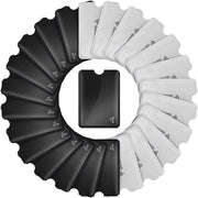 Cartine per Documenti 24 Stuks - Bloccatore RFID - Cinturini di Sicurezza - Design Minimalista - 9,1 x 6,3 cm - Alluminio e Plastica - Contenitori per Carte di Credito