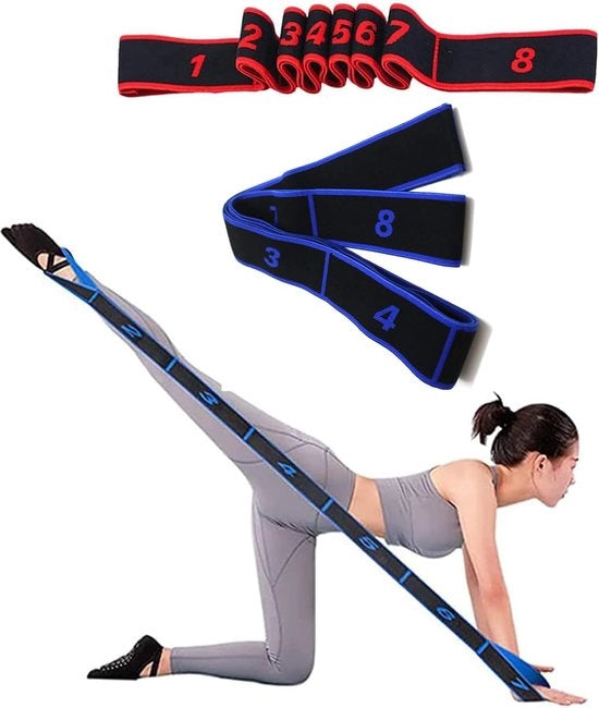 Set di Cinture di Allungamento per Fitness, Yoga, Danza e Ginnastica - 2 Pezzi