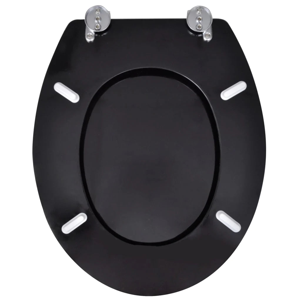 Set di due sedili per WC con coperchio MDF Nero 02_0002945