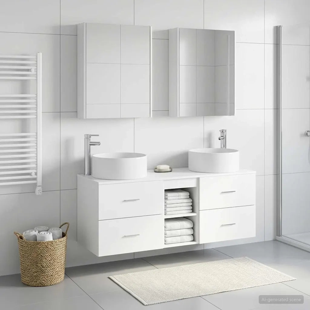 Set di mobili per il bagno 5 pcs Bianco 3407087