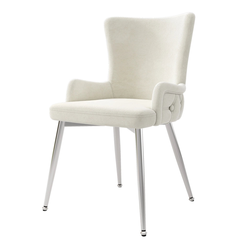 Set di 6 sedie in velluto beige