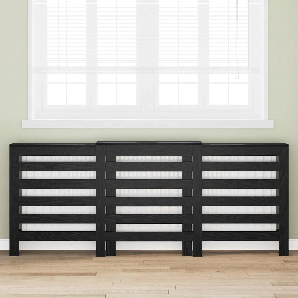 Copertura per radiatori Rovere Nero 205 x 21,5 x 83,5 cm 869222