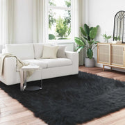 Tappeto in finta TAFALLA Nero 200 x 200 cm Poliestere