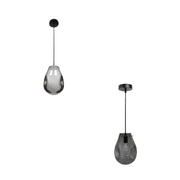 Trade Shop - Lampada Lampadario Sospensione E27 Drop In Vetro Argento Grigio Scuro Ip20 Lp -