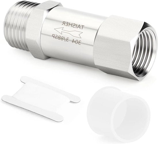 Terugslagklep in acciaio inossidabile 3/8"BSP maschio x 3/8"BSP femmina - Prevenzione di ritorno di flusso