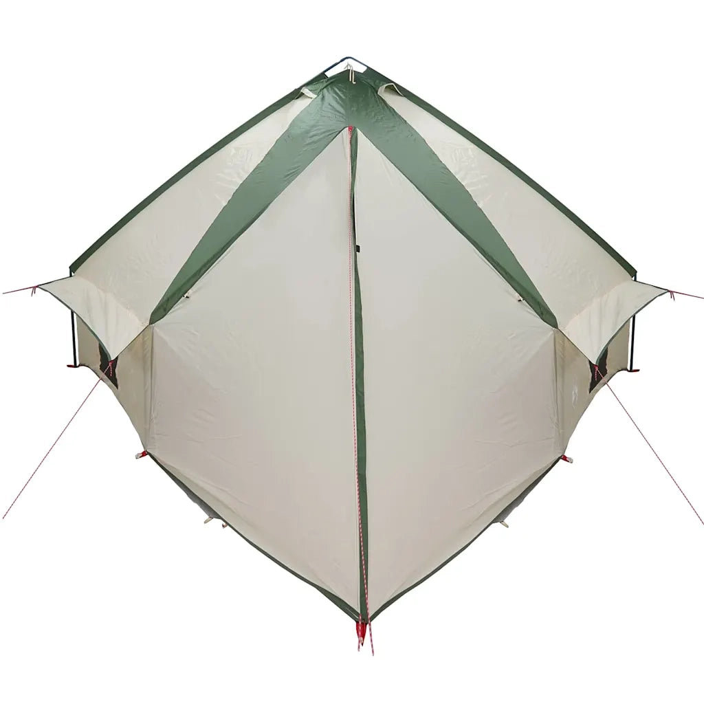 Tenda Teepee per 10 persone-Tenda da campeggio Verde e Bianco 567 x 470 x 242 cm