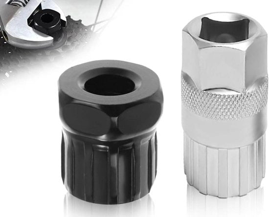 2 cassette da bicicletta e strumento per rimuovere la catena cassettetrekker accessori per bicicletta da montagna (nero e blu)