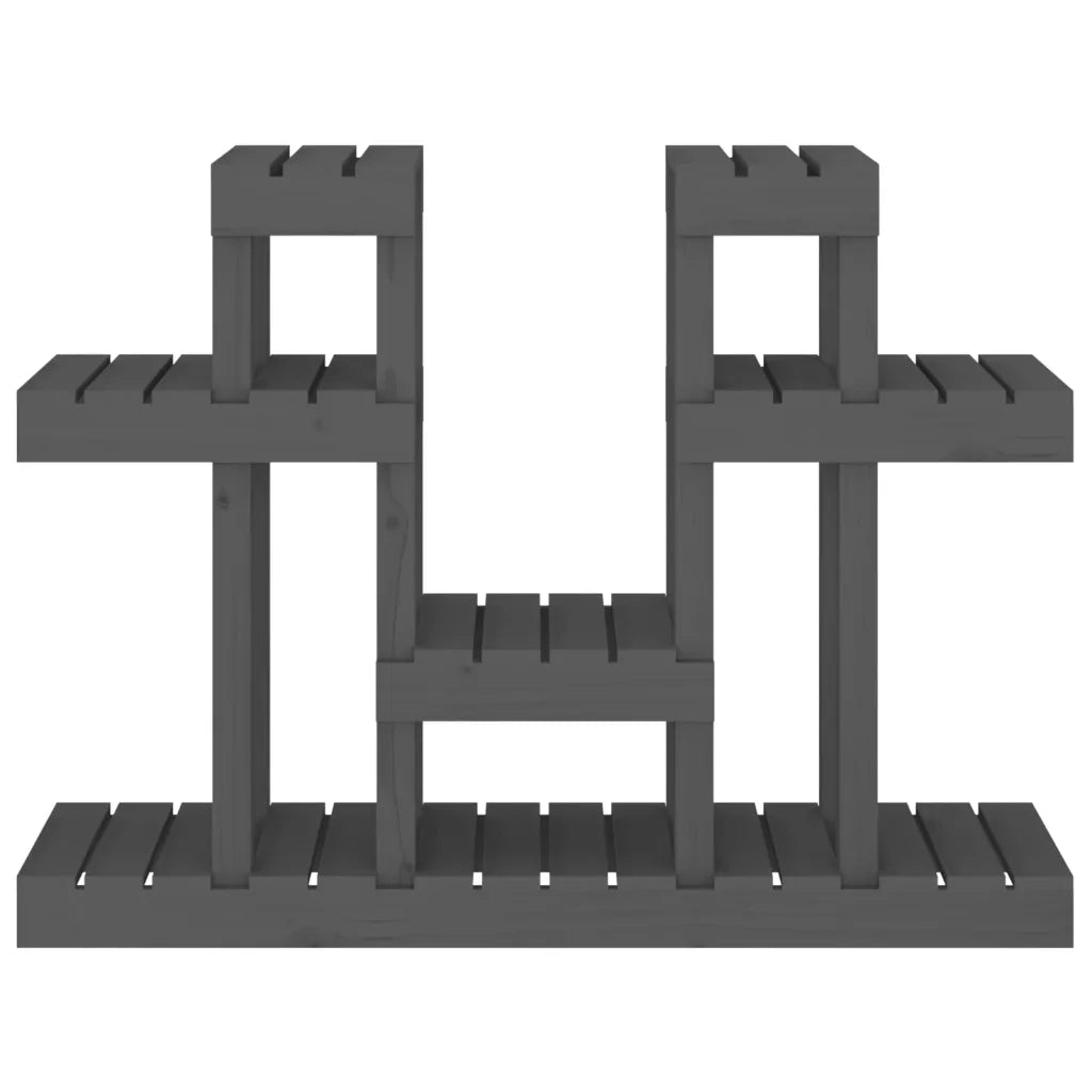 Supporto per Piante Grigio 104,5x25x77,5 cm in Massello di Pino 822099