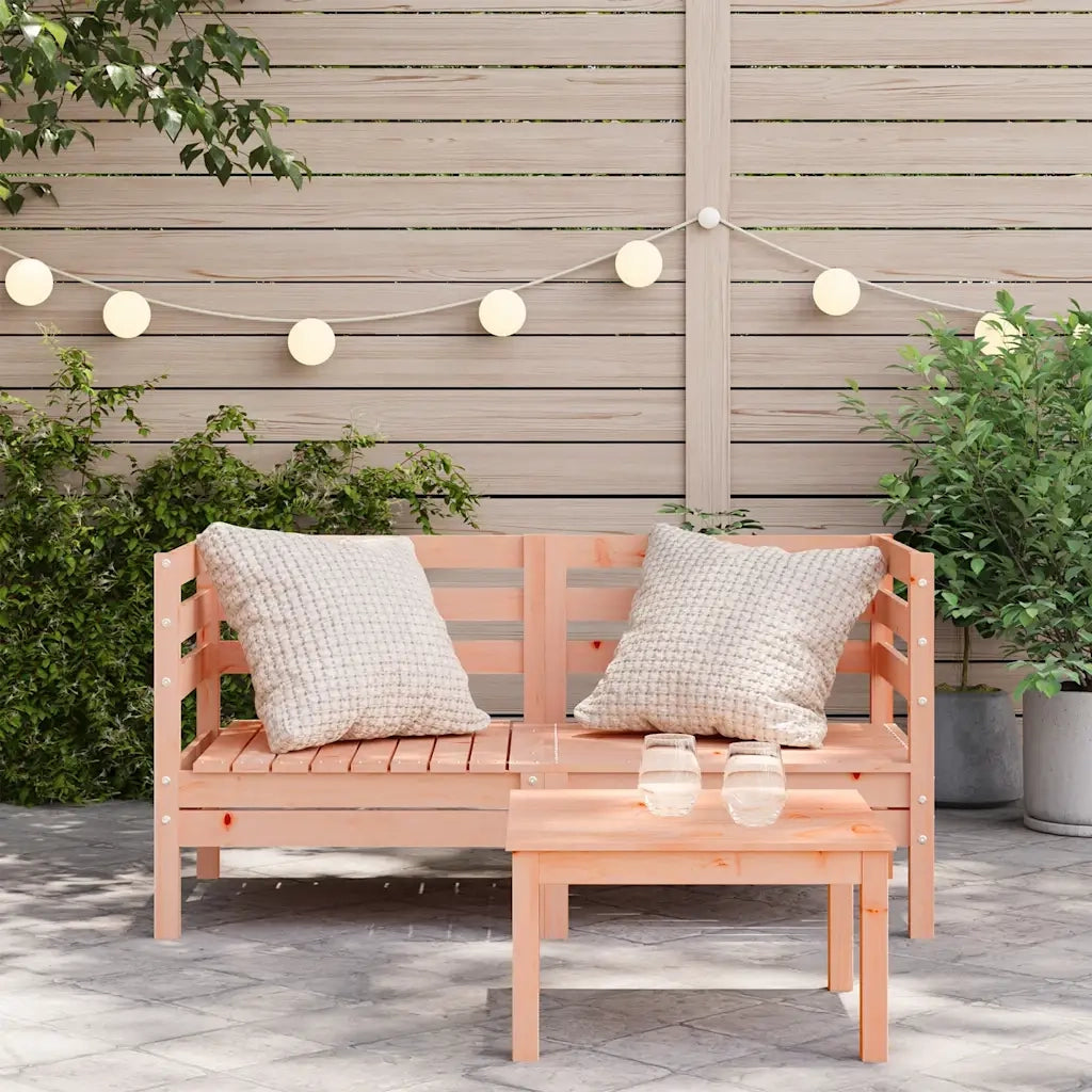 Divano componibile-Divani Angolari da Giardino 2pz in Legno Massello di Douglas