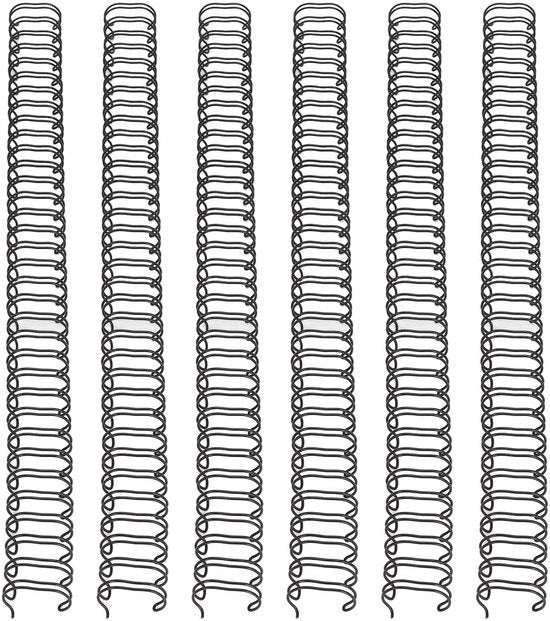Draadbinder con Alta Capacità di Carta - Doppia Lente - Interno in Metallo - 34 Lusso - 19 mm di Diametro - Rivestimento in Nylon Duraturo - Bindrug