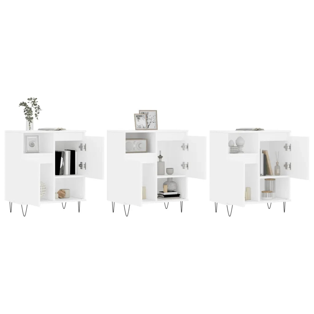 Credenze 3 pz Bianco in Legno Multistrato 3190149