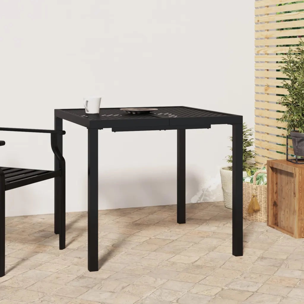Tavolo da Giardino Antracite 80x80x72 cm Acciaio 362743