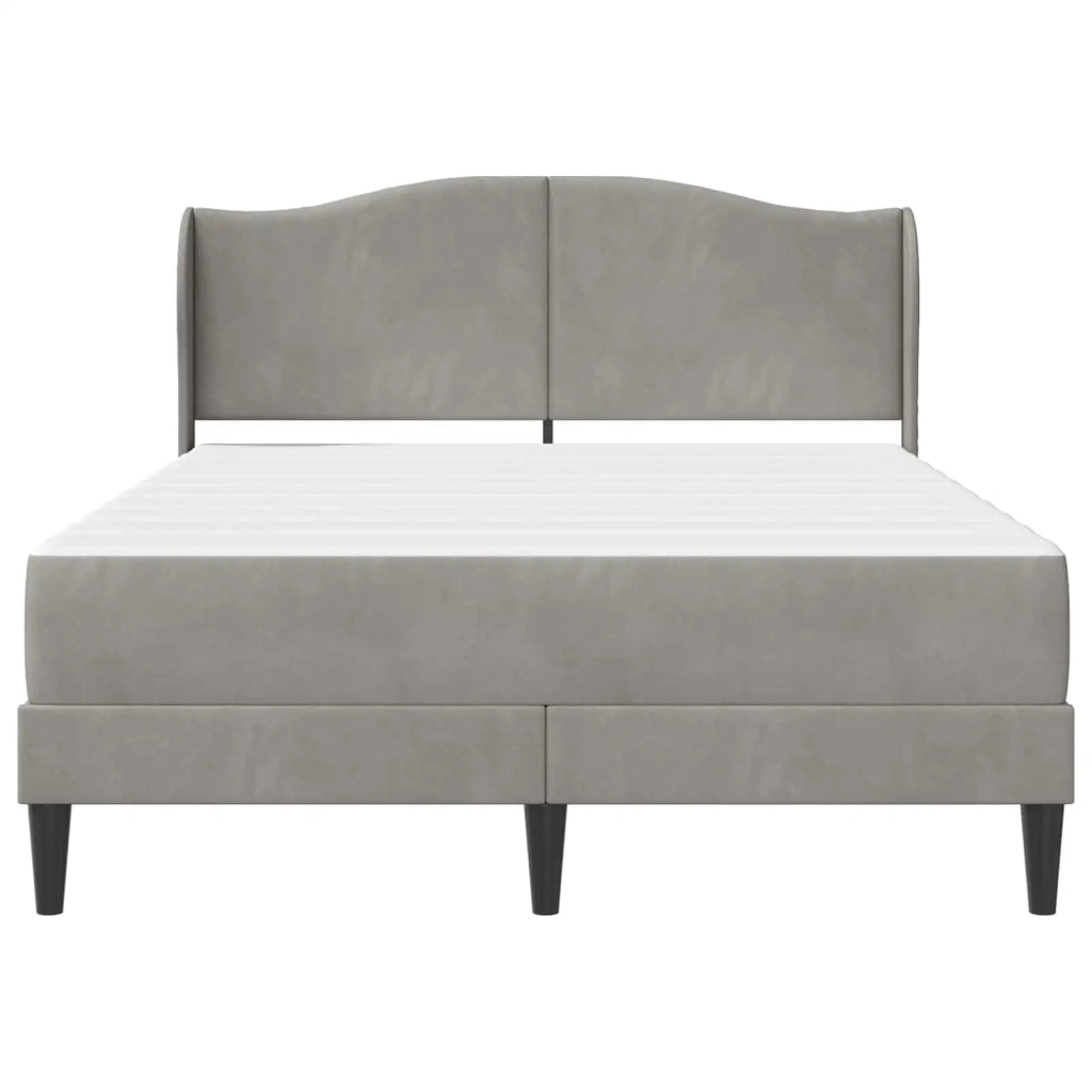 Struttura del letto Grigio Chiaro 120 x 200 cm Velluto