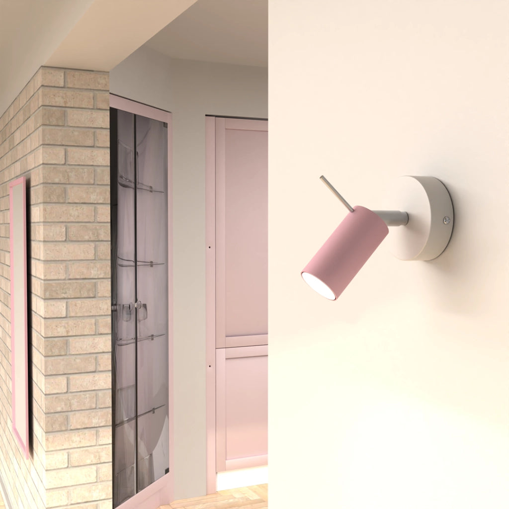 Applique Milagro PRESTON 1xGU10 40W bianco rosa cromo