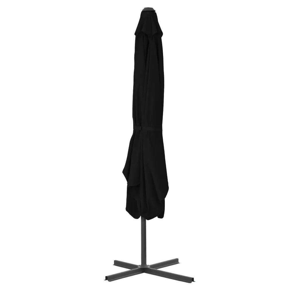 Ombrellone con Palo in Acciaio Nero 250x250x230 cm 312516