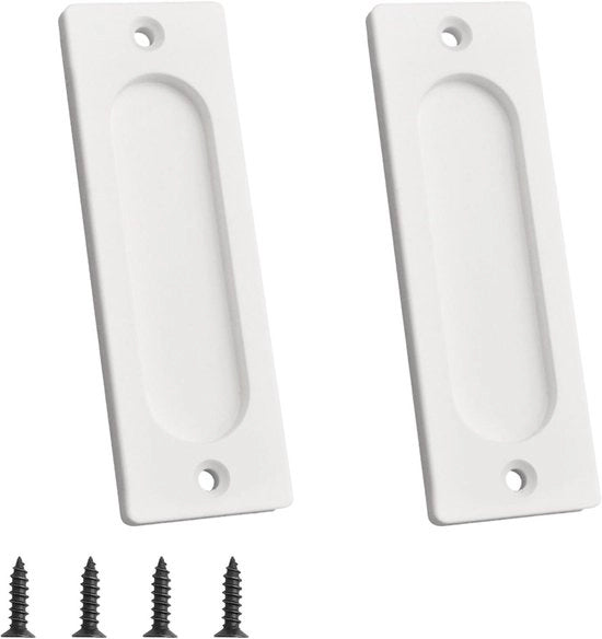 Porta a schermo rettangolare da parete trainabile 10CM - Bianco - Porta del mobile con maniglia che si tira - Porte a schermo - Porta della serra