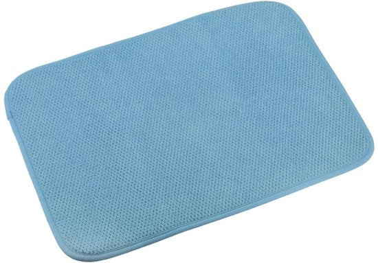 Microvezel afdruipmat, 40 x 30 cm, afdruipmat per cucina, afdruipmat per superficie di lavoro, asciuga rapidamente, blu