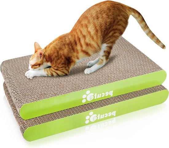 Mat per gatti - Mat per gatti 2-pack - Mat per gatti - Piastra per gatti - Cartone - Fieno per gatti biologico - Invertibile - M 2-pack