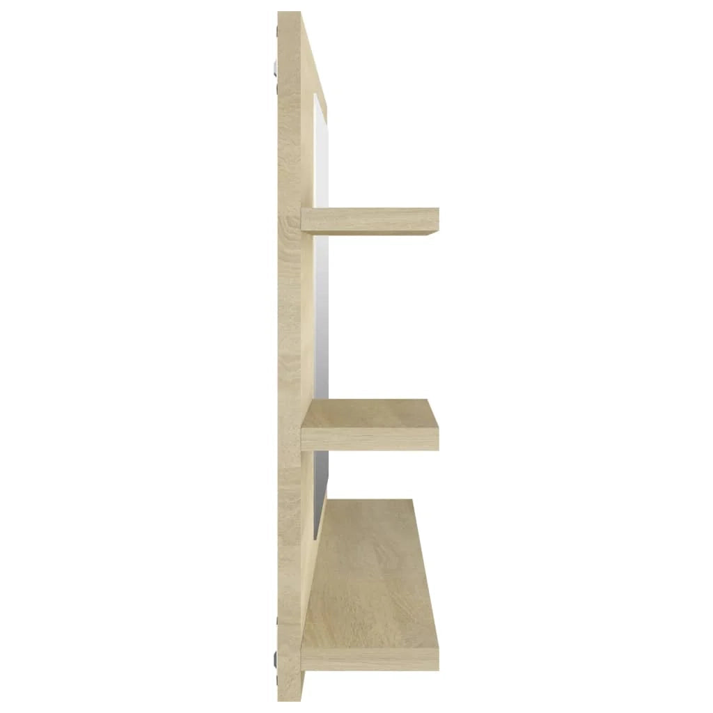 Specchio da bagno 90 x 10,5 x 45 cm rovere 02_0006927