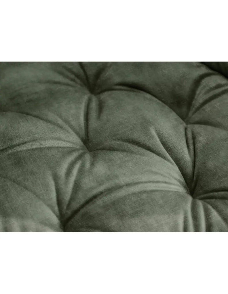 Set di 2 sedie design COMFY girevoli a 180° in velluto verde scuro trapuntato e gambe nere