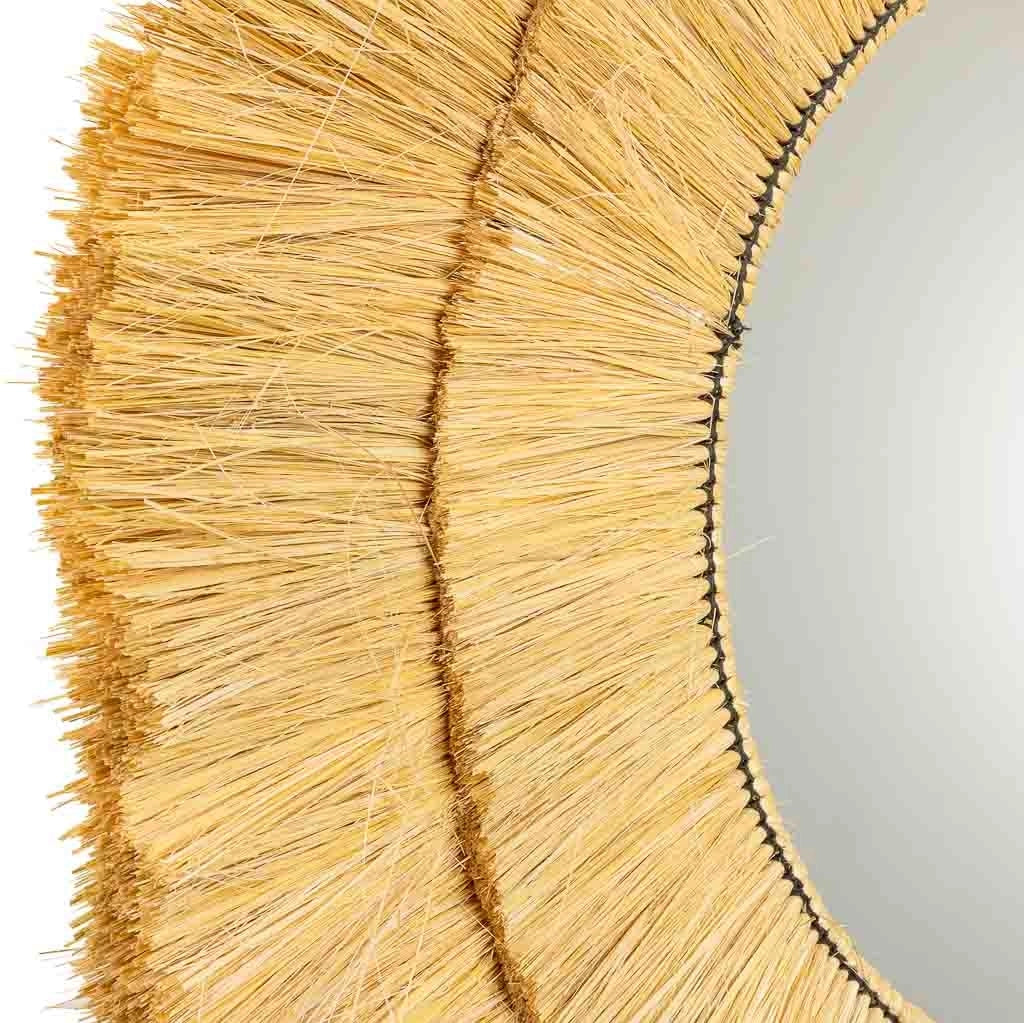 Specchio in fibra naturale marrone 100x100x3h