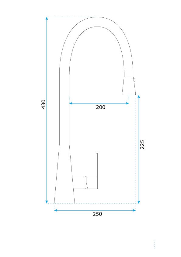 Rubinetto Da Cucina Rea Mild Black Mat