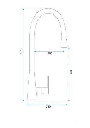 Rubinetto Da Cucina Rea Mild Black Mat